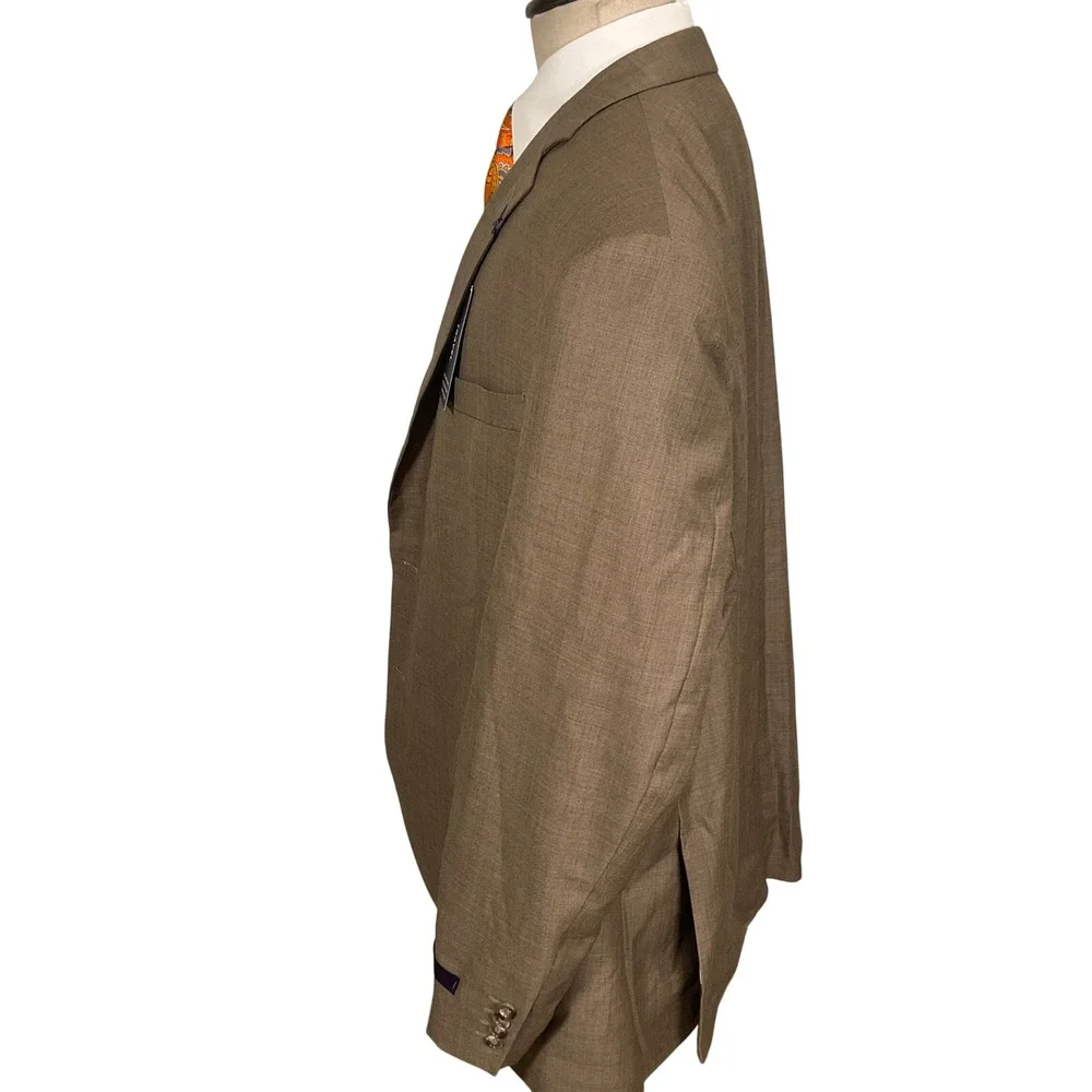 Stafford Blazer & Vest Mens 52BL Brown Travel Wool